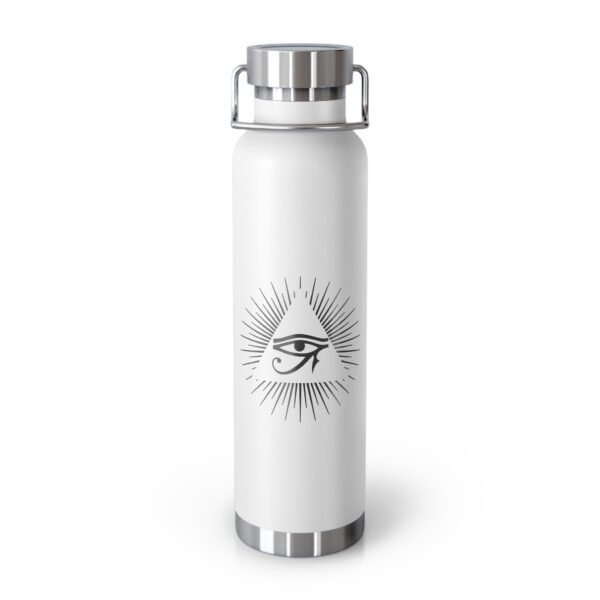 Eye of Horus - White Eco-Friendly Copper Vacuum Insulated Bottle - 22oz