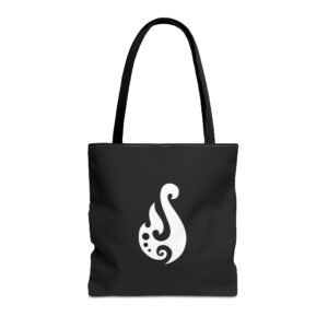 Maori Fish Hook - Black Tote Bag