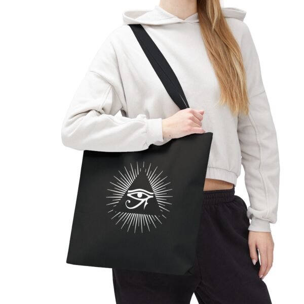 Eye of Horus - Black Tote Bag - Image 4