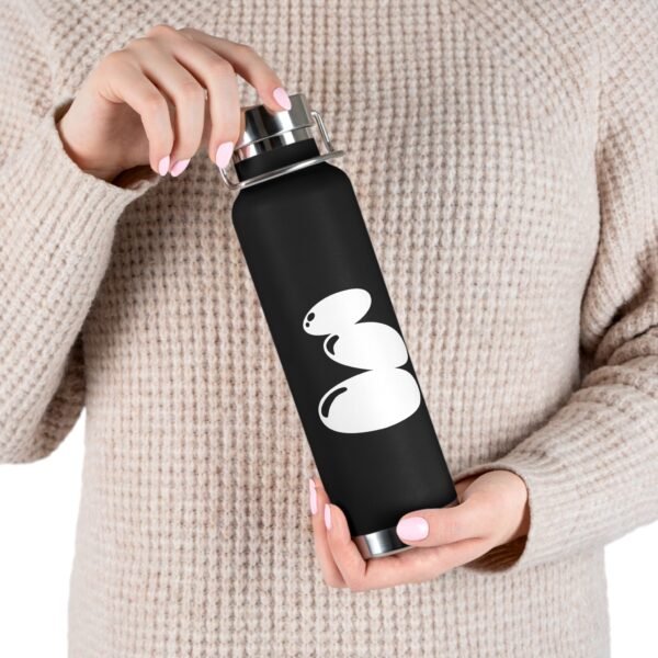 Serenity Stones - Black Eco-Friendly Copper Vacuum Insulated Bottle - 22oz - Image 2
