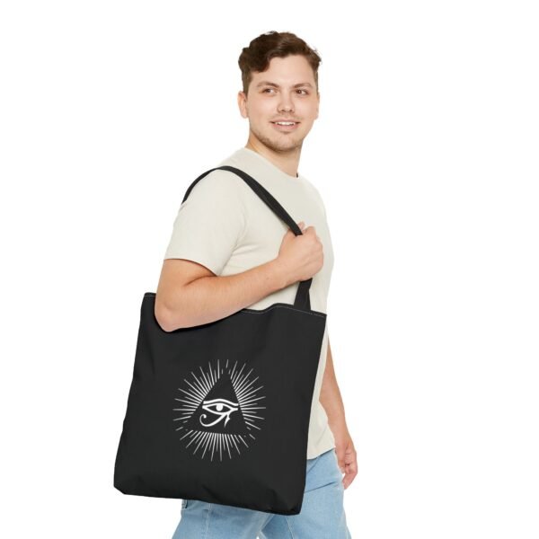 Eye of Horus - Black Tote Bag - Image 6